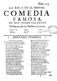 La roca de el honor. Comedia famosa