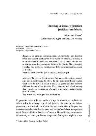 Ontología social y práctica jurídica: un debate