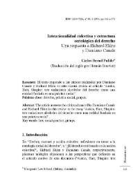 Intencionalidad colectiva y estructura ontológica del derecho. Una respuesta a Richard Ekins y Damiano Canale