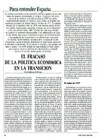 El fracaso de la política económica en la Transición