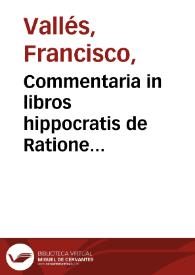 Commentaria in libros hippocratis de Ratione victus in Morbis acutis