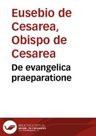 De evangelica praeparatione