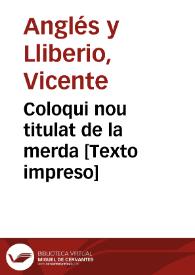 Coloqui nou titulat de la merda [Texto impreso]