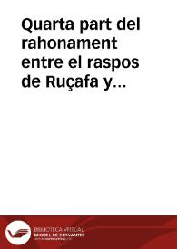 Quarta part del rahonament entre el raspos de Ruçafa y el rull de Patraix [sic] 