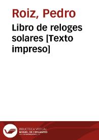 Libro de reloges solares 