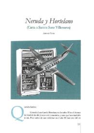 Neruda y Hortelano (Carta a Santos Sanz Villanueva)