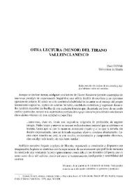 Otra lectura (menor) del tirano valleinclanesco