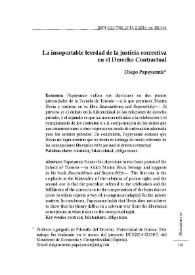 La insoportable levedad de la justicia correctiva en el Derecho Contractual