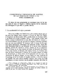 Consecuencias ideológicas de algunas de las teorías en torno a la épica peninsular