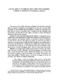 Los dos artes y el combinar de la vida: sobre lenguaje, realismo y realidad en 