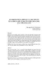 Los dispositivos ópticos y su recepción en la prensa del romanticismo (1835-1868). Una aproximación