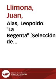 Alas, Leopoldo. 