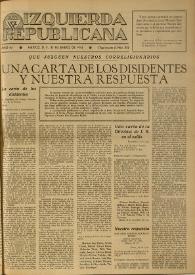 Izquierda Republicana. Año IV, suplemento al núm. 28, 25 de enero de 1947