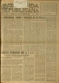 Izquierda Republicana. Año IV, núm. 33, 15 de noviembre de 1947