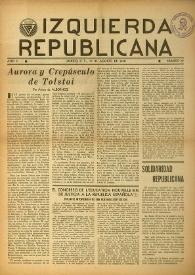 Izquierda Republicana. Año V, núm. 41, 10 de agosto de 1948