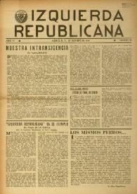 Izquierda Republicana. Año VI, núm. 46, 10 de enero de 1949