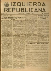 Izquierda Republicana. Año VI, núm. 47, 20 de febrero de 1949