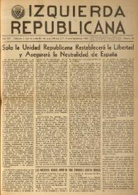 Izquierda Republicana. Año XIV, núm. 86, agosto-septiembre de 1953