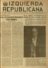 Izquierda Republicana. Año XVI, núm. 97, octubre-noviembre de 1955