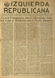 Izquierda Republicana. Año XVII, núm. 103, noviembre-diciembre de 1956