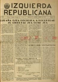 Izquierda Republicana. Año XVIII, núm. 104, enero-febrero de 1957