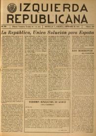 Izquierda Republicana. Año XVIII, núm. 108, agosto-septiembre de 1957