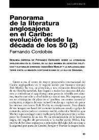 Panorama de la literatura anglosajona en el Caribe: evolución desde la década de los 50 (2)