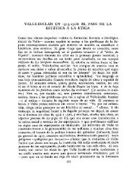 Valle-Inclán en 1913-1918: el paso de la estética a la ética