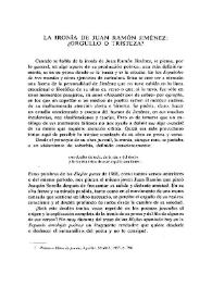 La ironía de Juan Ramón Jiménez: ¿orgullo o tristeza?