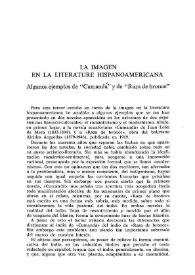 La imagen en la literatura hispanoamericana. Algunos ejemplos de 