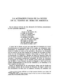 La acusación falsa de la mujer en el teatro de Mira de Amescua 