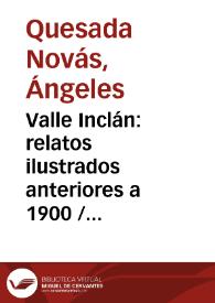 Valle Inclán: relatos ilustrados anteriores a 1900