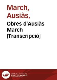 Obres d'Ausiàs March [Transcripció]