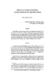 Marcial y el Conde de Rebolledo: versiones áureas de 6 epigramas latinos