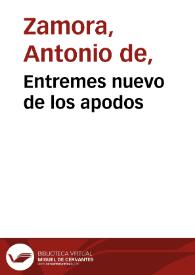 Entremes nuevo de los apodos