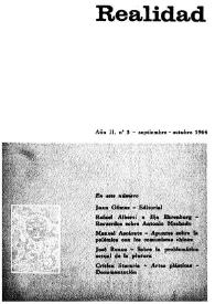 Realidad : revista de cultura y política. Núm. 3, septiembre-octubre 1964