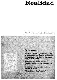 Realidad : revista de cultura y política. Núm. 4, noviembre-diciembre 1964