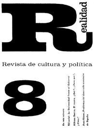 Realidad : revista de cultura y política. Núm. 8, febrero 1966