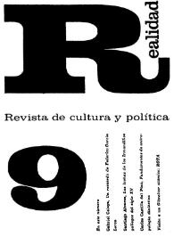 Realidad : revista de cultura y política. Núm. 9, abril 1966