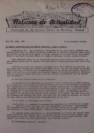 Noticias de Actualidad.  Núm. 193, 30 de noviembre de 1950