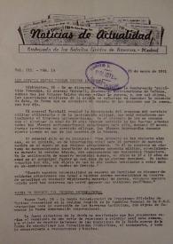 Noticias de Actualidad. Núm. 15, 29 de enero de 1951