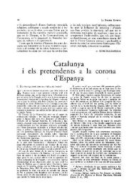 Catalunya i els pretendents a la corona d'Espanya