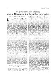 El problema del Marroc amb la Monarquia i la República espanyoles (II)