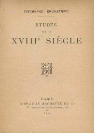 Études sur le XVIIIe Siècle