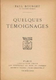 Quelques témoignages