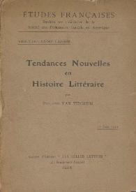 Tendances nouvelles en histoire littéraire