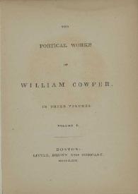 The poetical works. Volume I