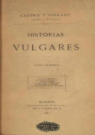 Historias vulgares. Tomo primero