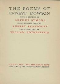 The poems of Ernest Dowson