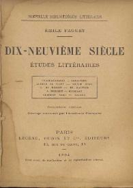 Dix-neuvième siècle : études littéraires